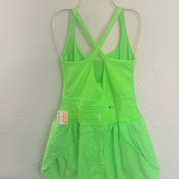 🆕 Revolve X Free People Righteous Runsie in Neon Lime - Picture 4 of 14